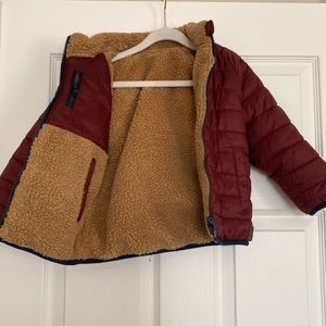 Reversible boy’s toddler coat